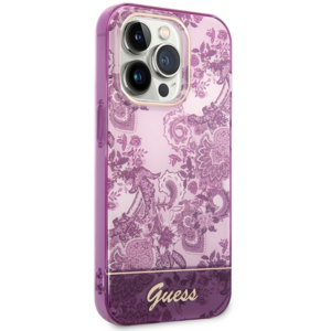 Guess GUHCP14XHGPLHF Apple iPhone 14 Pro Max 6,7" fuschia kietas dėklas Porcelain Collection - Image 4