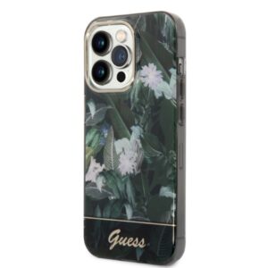 Guess GUHCP14LHGJGHA Apple iPhone 14 Pro 6,1" green kietas dėklas Jungle Collection - Image 3