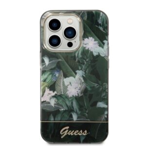 Guess GUHCP14LHGJGHA Apple iPhone 14 Pro 6,1" green kietas dėklas Jungle Collection - Image 6