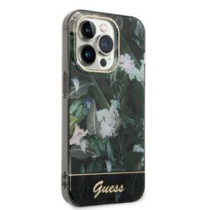 Guess GUHCP14LHGJGHA Apple iPhone 14 Pro 6,1" green kietas dėklas Jungle Collection - Image 7