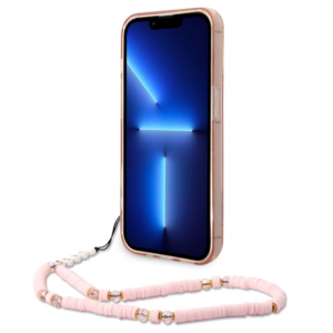 Guess GUHCP14XHGCOHP Apple iPhone 14 Pro Max 6,7" rožinės spalvos hardcase Translucent Pearl Strap - Image 4