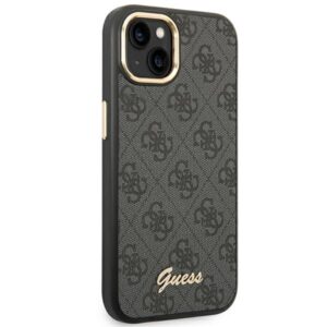 Guess GUHCP14MHG4SHK Apple iPhone 14 Plus / 15 Plus 6.7" juodos spalvos kietas dėklas 4G Vintage Gold Logo - Image 4