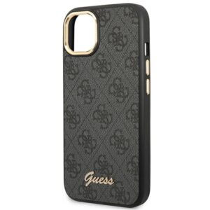 Guess GUHCP14MHG4SHK Apple iPhone 14 Plus / 15 Plus 6.7" juodos spalvos kietas dėklas 4G Vintage Gold Logo - Image 6