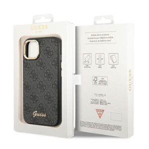 Guess GUHCP14MHG4SHK Apple iPhone 14 Plus / 15 Plus 6.7" juodos spalvos kietas dėklas 4G Vintage Gold Logo - Image 8