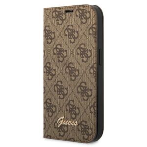 Guess GUBKP14XHG4SHW Apple iPhone 14 Pro Max 6,7" brown book 4G Vintage Gold Logo