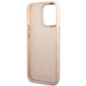 Guess GUHCP14LHG4SHP Apple iPhone 14 Pro 6,1" rožinės spalvos kietas dėklas 4G Vintage Gold Logo - Image 7