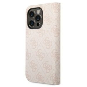 Guess GUBKP14LHG4SHP Apple iPhone 14 Pro 6,1" rožinės spalvos book 4G Vintage Gold Logo - Image 2