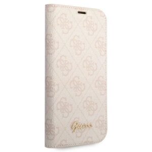 Guess GUBKP14LHG4SHP Apple iPhone 14 Pro 6,1" rožinės spalvos book 4G Vintage Gold Logo - Image 5