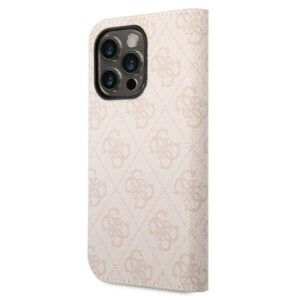 Guess GUBKP14XHG4SHP Apple iPhone 14 Pro Max 6,7" rožinės spalvos book 4G Vintage Gold Logo - Image 2