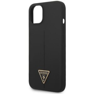 Guess GUHCP14MSLTGK Apple iPhone 14 Plus / 15 Plus 6.7" juodos spalvos kietas dėklas Silicone Triangle - Image 6
