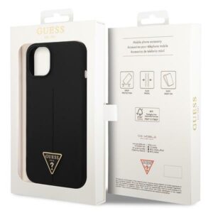 Guess GUHCP14MSLTGK Apple iPhone 14 Plus / 15 Plus 6.7" juodos spalvos kietas dėklas Silicone Triangle - Image 8