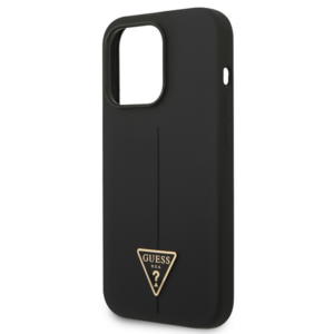 Guess GUHCP14XSLTGK Apple iPhone 14 Pro Max 6,7" juodos spalvos kietas dėklas Silicone Triangle - Image 6