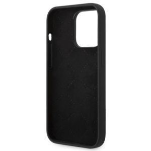 Guess GUHCP14XSLTGK Apple iPhone 14 Pro Max 6,7" juodos spalvos kietas dėklas Silicone Triangle - Image 7