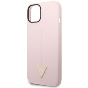 Guess GUHCP14MSLTGU Apple iPhone 14 Plus / 15 Plus 6.7" violetinės spalvos kietas dėklas Silicone Triangle - Image 6