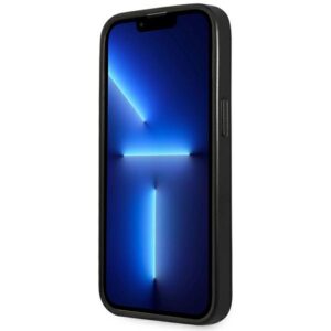 Guess GUHCP14LPSATLK Apple iPhone 14 Pro 6,1" juodos spalvos kietas dėklas SaffianoTriangle Logo - Image 5