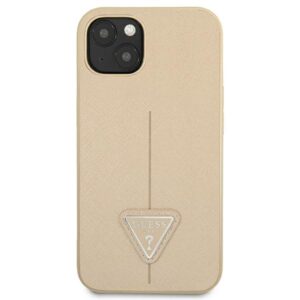 Guess GUHCP14MPSATLE Apple iPhone 14 Plus / 15 Plus 6.7" beige kietas dėklas SaffianoTriangle Logo - Image 3