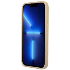 Guess GUHCP14MPSATLE Apple iPhone 14 Plus / 15 Plus 6.7" beige kietas dėklas SaffianoTriangle Logo - Image 5