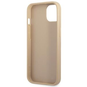 Guess GUHCP14MPSATLE Apple iPhone 14 Plus / 15 Plus 6.7" beige kietas dėklas SaffianoTriangle Logo - Image 7