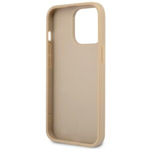 Guess GUHCP14LPSATLE Apple iPhone 14 Pro 6,1" beige kietas dėklas SaffianoTriangle Logo - Image 7