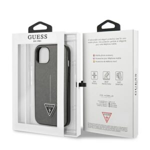 Guess GUHCP14SPSATLG Apple iPhone 14 / 15 / 13 6.1" silver kietas dėklas SaffianoTriangle Logo - Image 8