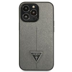 Guess GUHCP14LPSATLG Apple iPhone 14 Pro 6,1" silver kietas dėklas SaffianoTriangle Logo - Image 3
