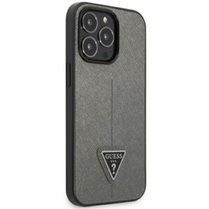 Guess GUHCP14LPSATLG Apple iPhone 14 Pro 6,1" silver kietas dėklas SaffianoTriangle Logo - Image 4