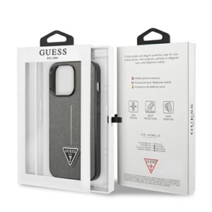 Guess GUHCP14LPSATLG Apple iPhone 14 Pro 6,1" silver kietas dėklas SaffianoTriangle Logo - Image 8