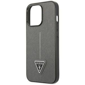 Guess GUHCP14XPSATLG Apple iPhone 14 Pro Max 6,7" silver kietas dėklas SaffianoTriangle Logo - Image 6
