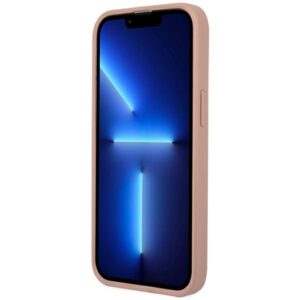 Guess GUHCP14XPSATLP Apple iPhone 14 Pro Max 6,7" rožinės spalvos kietas dėklas SaffianoTriangle Logo - Image 5