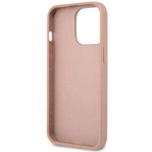 Guess GUHCP14XPSATLP Apple iPhone 14 Pro Max 6,7" rožinės spalvos kietas dėklas SaffianoTriangle Logo - Image 7