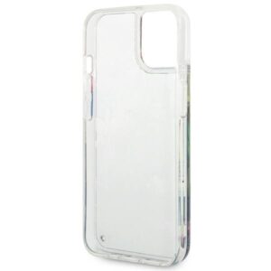 Guess GUHCP14SLFLSB Apple iPhone 14 / 15 / 13 6.1" blue kietas dėklas Flower Liquid Glitter - Image 7