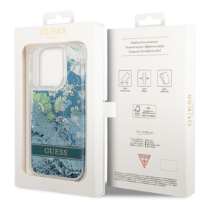 Guess GUHCP14XLFLSN Apple iPhone 14 Pro Max 6,7" green kietas dėklas Flower Liquid Glitter - Image 8