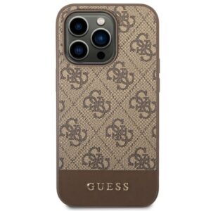 Guess GUHCP14LG4GLBR Apple iPhone 14 Pro 6,1" rudos spalvos kietas dėklas 4G Stripe Collection - Image 3