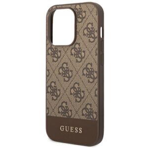 Guess GUHCP14LG4GLBR Apple iPhone 14 Pro 6,1" rudos spalvos kietas dėklas 4G Stripe Collection - Image 6