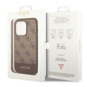 Guess GUHCP14LG4GLBR Apple iPhone 14 Pro 6,1" rudos spalvos kietas dėklas 4G Stripe Collection - Image 8
