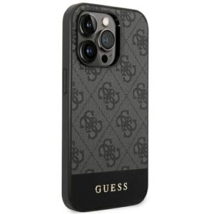 Guess GUHCP14XG4GLGR Apple iPhone 14 Pro Max 6,7" grey kietas dėklas 4G Stripe Collection - Image 4