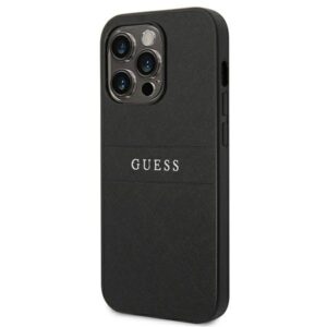 Guess GUHCP14LPSASBBK Apple iPhone 14 Pro 6,1" juodos spalvos Saffiano Strap - Image 2