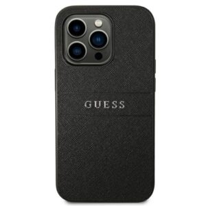 Guess GUHCP14LPSASBBK Apple iPhone 14 Pro 6,1" juodos spalvos Saffiano Strap - Image 3