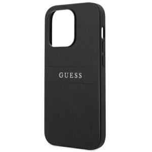 Guess GUHCP14LPSASBBK Apple iPhone 14 Pro 6,1" juodos spalvos Saffiano Strap - Image 6