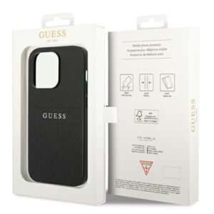 Guess GUHCP14LPSASBBK Apple iPhone 14 Pro 6,1" juodos spalvos Saffiano Strap - Image 8