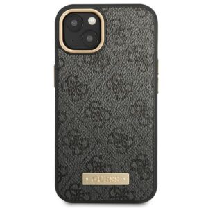 Guess GUHMP14MU4GPRK Apple iPhone 14 Plus / 15 Plus 6.7" juodos spalvos kietas dėklas 4G Logo Plate MagSafe - Image 3