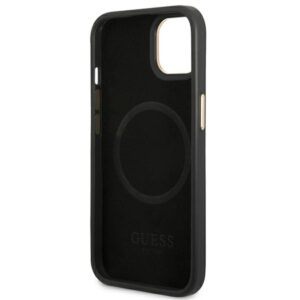 Guess GUHMP14MU4GPRK Apple iPhone 14 Plus / 15 Plus 6.7" juodos spalvos kietas dėklas 4G Logo Plate MagSafe - Image 7