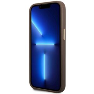 Guess GUHMP14LU4GPRW Apple iPhone 14 Pro 6,1" rudos spalvos kietas dėklas 4G Logo Plate MagSafe - Image 5