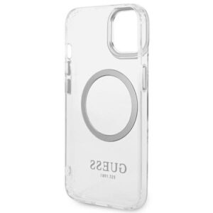 Guess GUHMP14MHTRMS Apple iPhone 14 Plus / 15 Plus 6.7" silver kietas dėklas Metal Outline Magsafe - Image 7