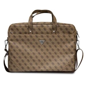 Guess krepšys kompiuteriui GUCB15P4TW 16" rudos spalvos Saffiano 4G Triangle Logo