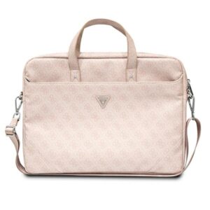 Guess krepšys kompiuteriui GUCB15P4TP 16" rožinės spalvos Saffiano 4G Triangle Logo - Image 1