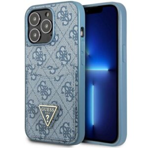 Guess GUHCP13LP4TPB Apple iPhone 13 Pro / 13 6,1" blue kietas dėklas 4G Triangle Logo Cardslot