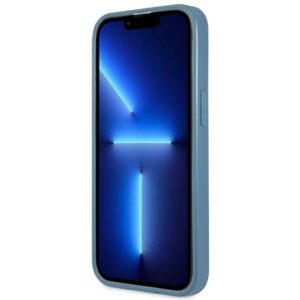 Guess GUHCP13LP4TPB Apple iPhone 13 Pro / 13 6,1" blue kietas dėklas 4G Triangle Logo Cardslot - Image 5