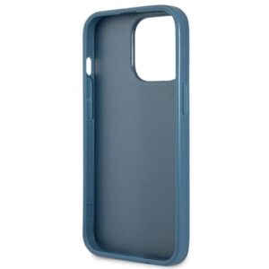 Guess GUHCP13LP4TPB Apple iPhone 13 Pro / 13 6,1" blue kietas dėklas 4G Triangle Logo Cardslot - Image 7