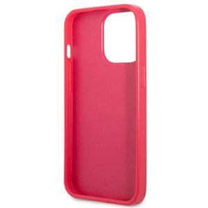 Guess GUHCP13LPS4MF Apple iPhone 13 Pro / 13 6,1" rožinės spalvos kietas dėklas Saffiano 4G Small Metal Logo - Image 6